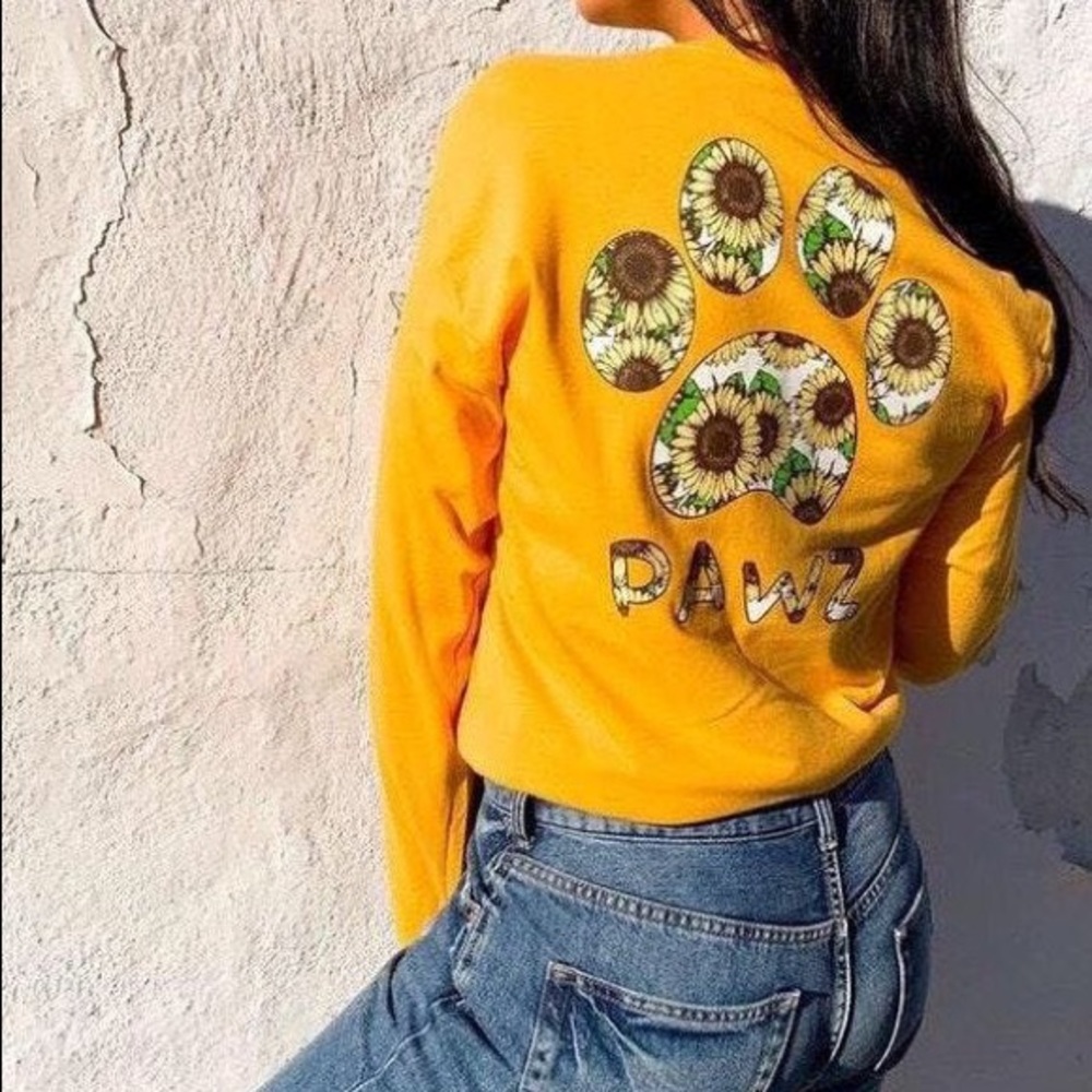 Sunflower PAWZ long sleeve Tshirt